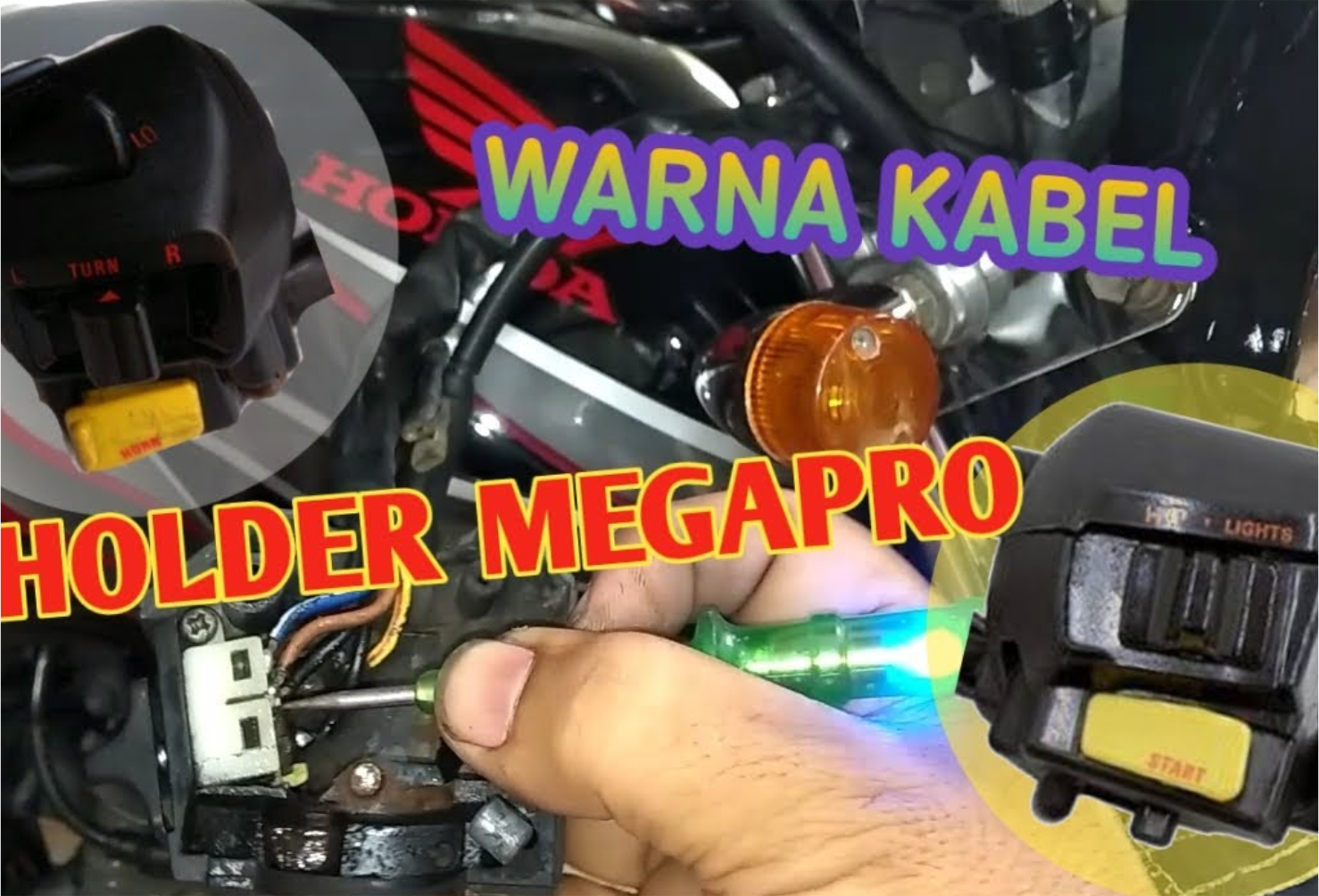 jalur kabel holder kiri megapro